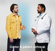 Patient talking to doctor