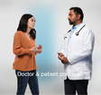 Lady talking with her doctor